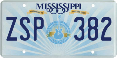 MS license plate ZSP382