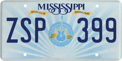 MS license plate ZSP399