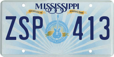 MS license plate ZSP413