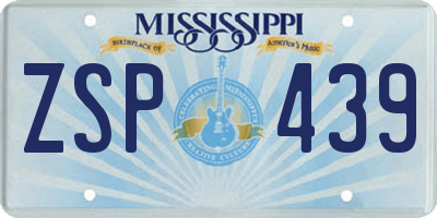 MS license plate ZSP439