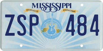 MS license plate ZSP484