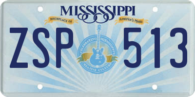 MS license plate ZSP513