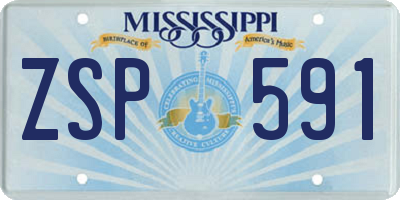 MS license plate ZSP591