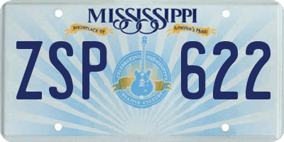 MS license plate ZSP622