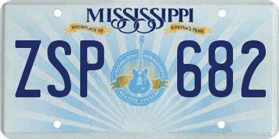 MS license plate ZSP682