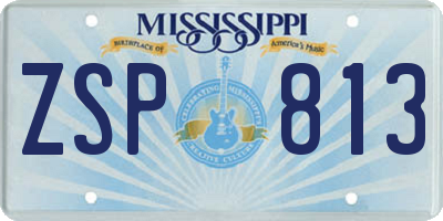 MS license plate ZSP813