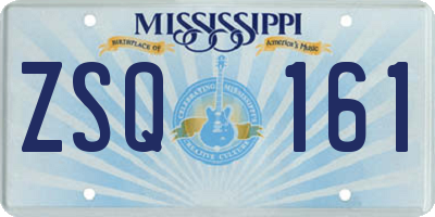 MS license plate ZSQ161