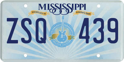 MS license plate ZSQ439