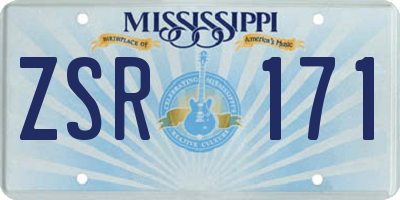 MS license plate ZSR171