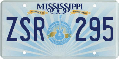 MS license plate ZSR295