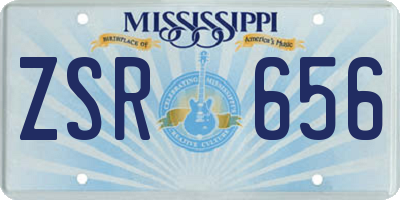 MS license plate ZSR656
