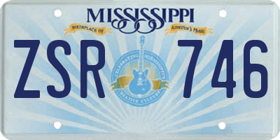 MS license plate ZSR746