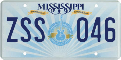 MS license plate ZSS046