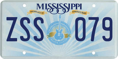 MS license plate ZSS079