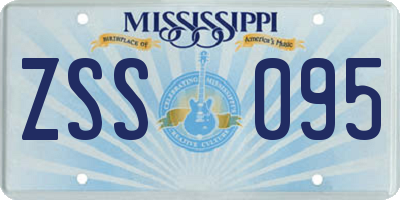MS license plate ZSS095