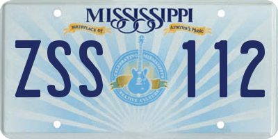 MS license plate ZSS112