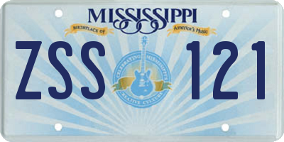 MS license plate ZSS121