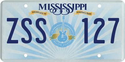 MS license plate ZSS127