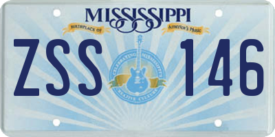 MS license plate ZSS146