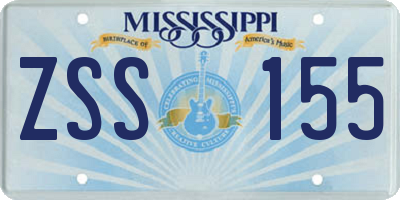 MS license plate ZSS155