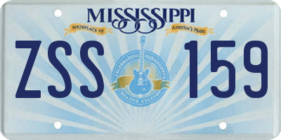 MS license plate ZSS159