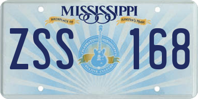 MS license plate ZSS168