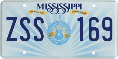 MS license plate ZSS169