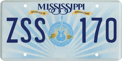 MS license plate ZSS170