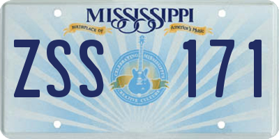 MS license plate ZSS171
