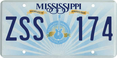 MS license plate ZSS174