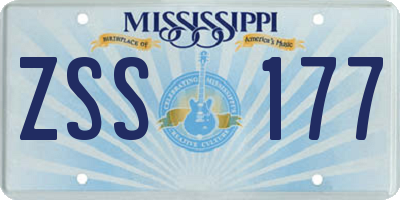 MS license plate ZSS177