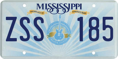 MS license plate ZSS185