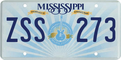 MS license plate ZSS273