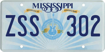 MS license plate ZSS302