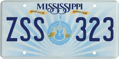 MS license plate ZSS323