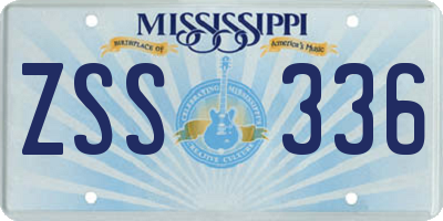 MS license plate ZSS336