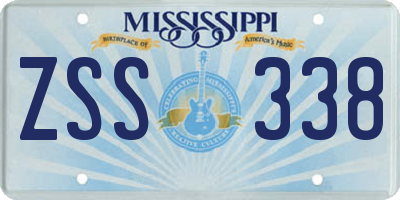 MS license plate ZSS338