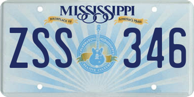 MS license plate ZSS346
