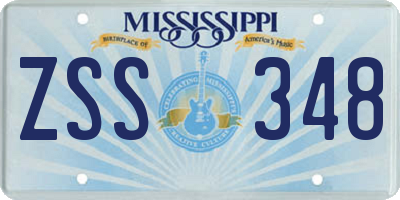 MS license plate ZSS348