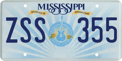MS license plate ZSS355