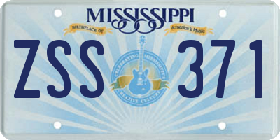 MS license plate ZSS371