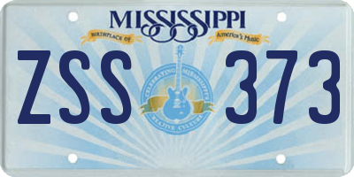 MS license plate ZSS373
