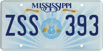 MS license plate ZSS393