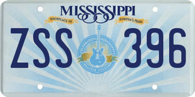 MS license plate ZSS396