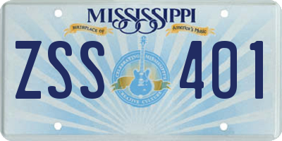 MS license plate ZSS401