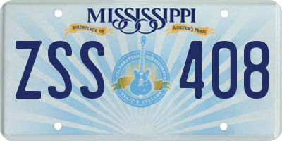 MS license plate ZSS408