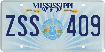 MS license plate ZSS409