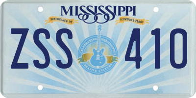 MS license plate ZSS410