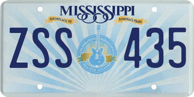 MS license plate ZSS435