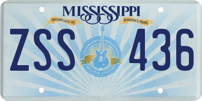 MS license plate ZSS436